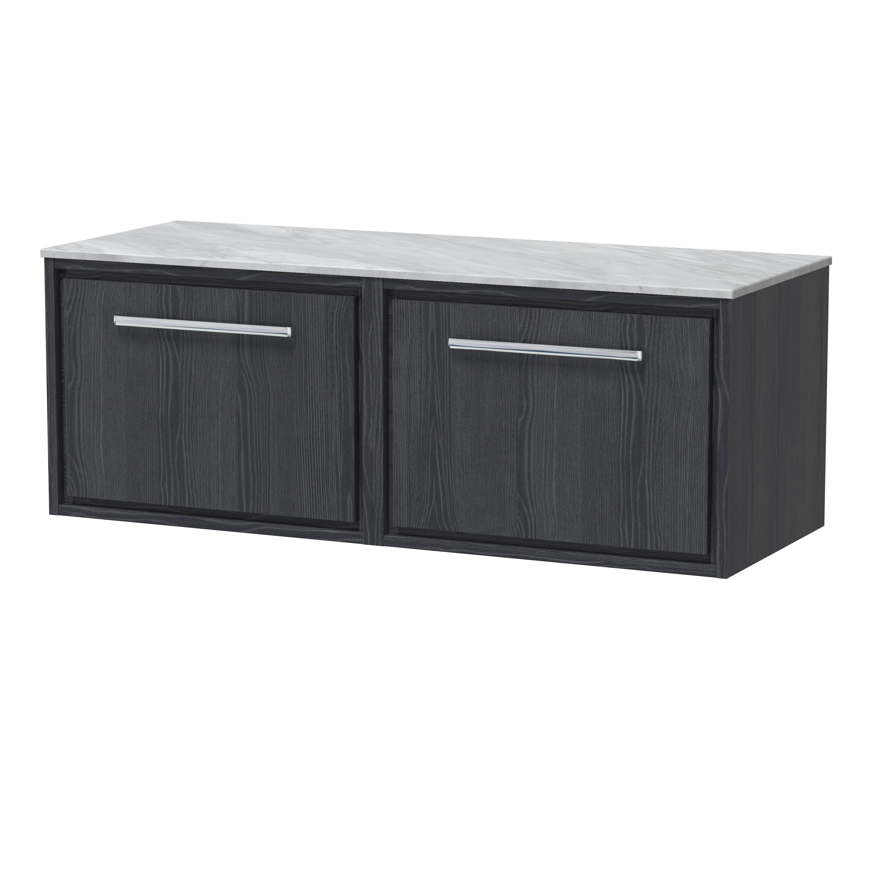 1200mm Wall Hung Single Drawer Vanity with Marble Worktop