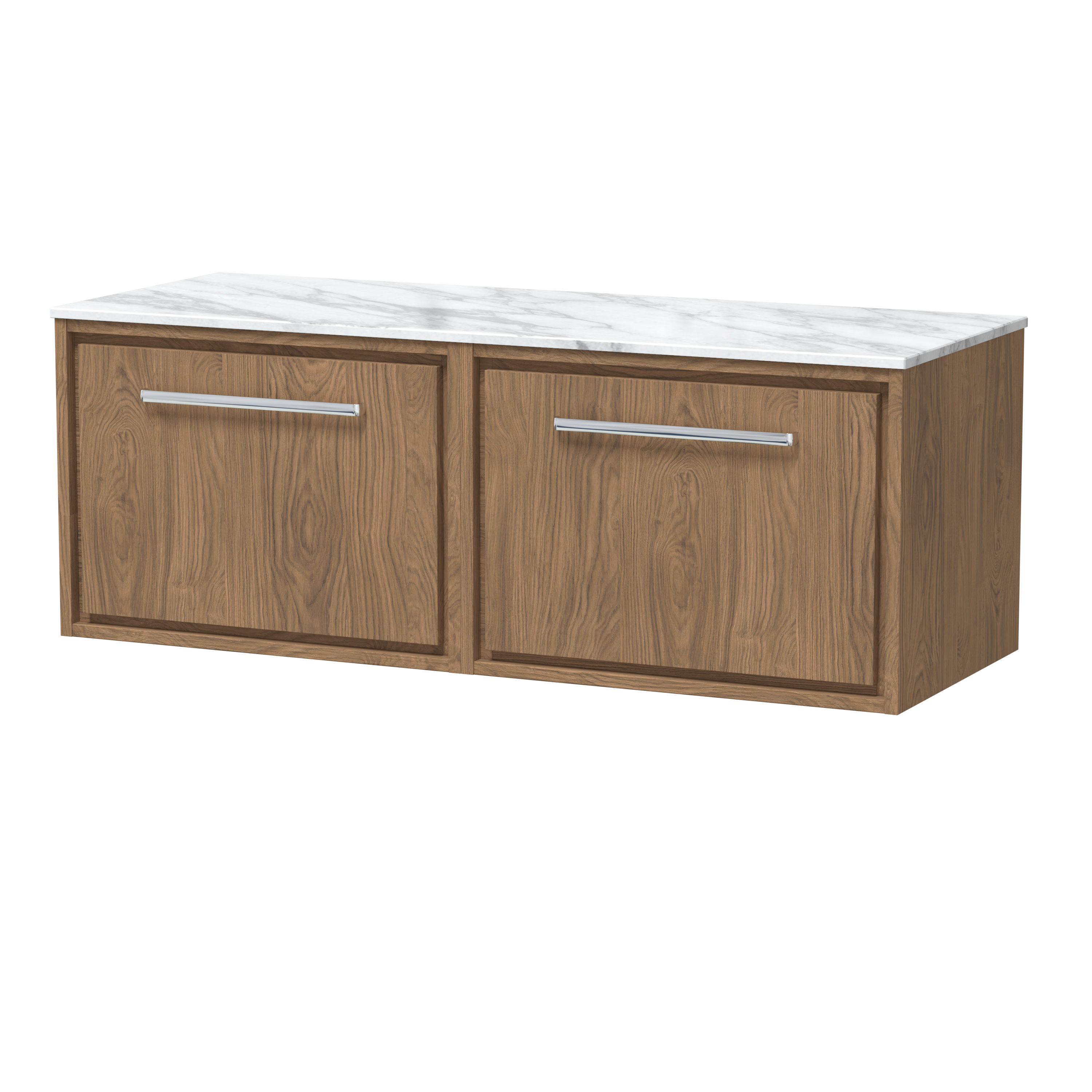 1200mm Wall Hung Single Drawer Vanity with Marble Worktop