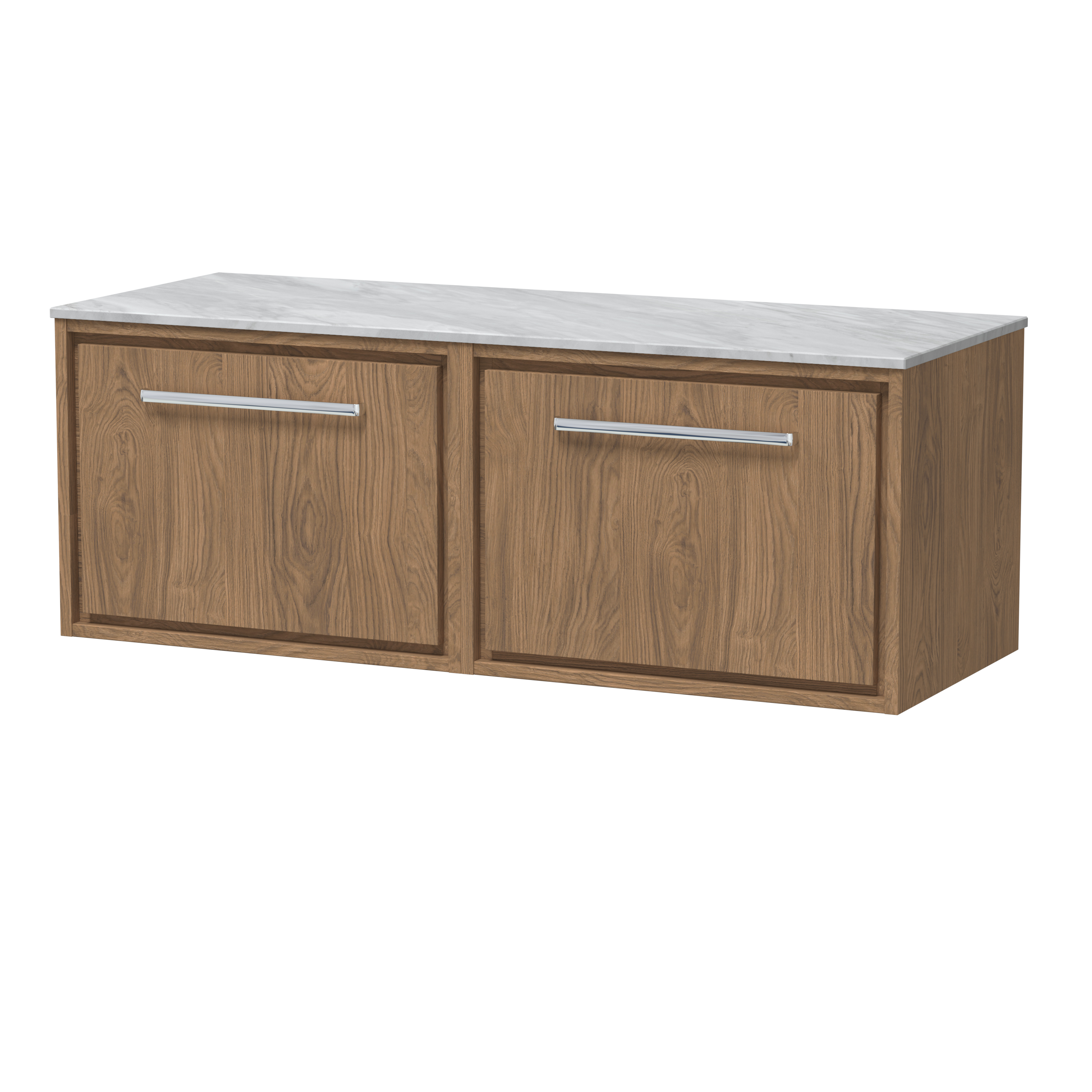 1200mm Wall Hung Single Drawer Vanity with Marble Worktop