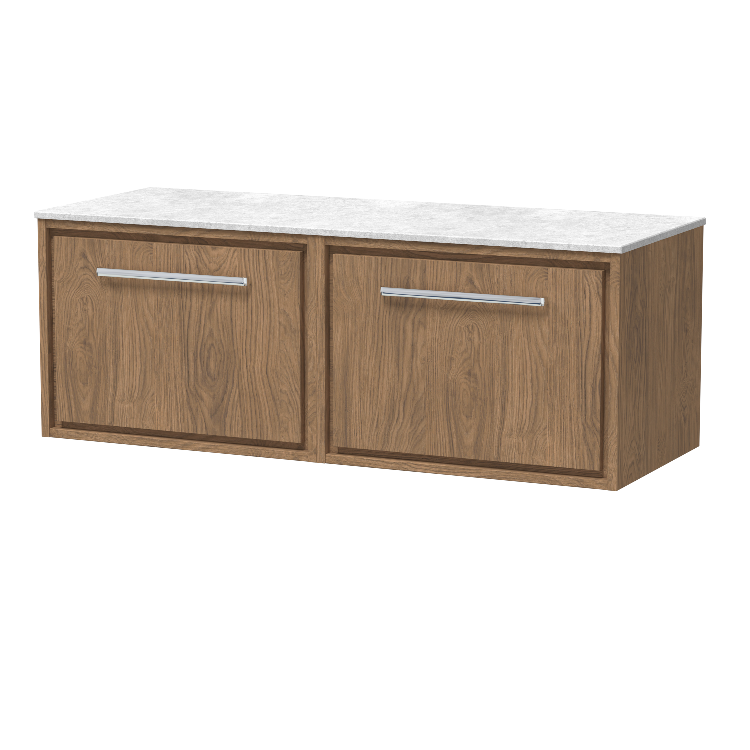 1200mm Wall Hung Single Drawer Vanity with Marble Worktop