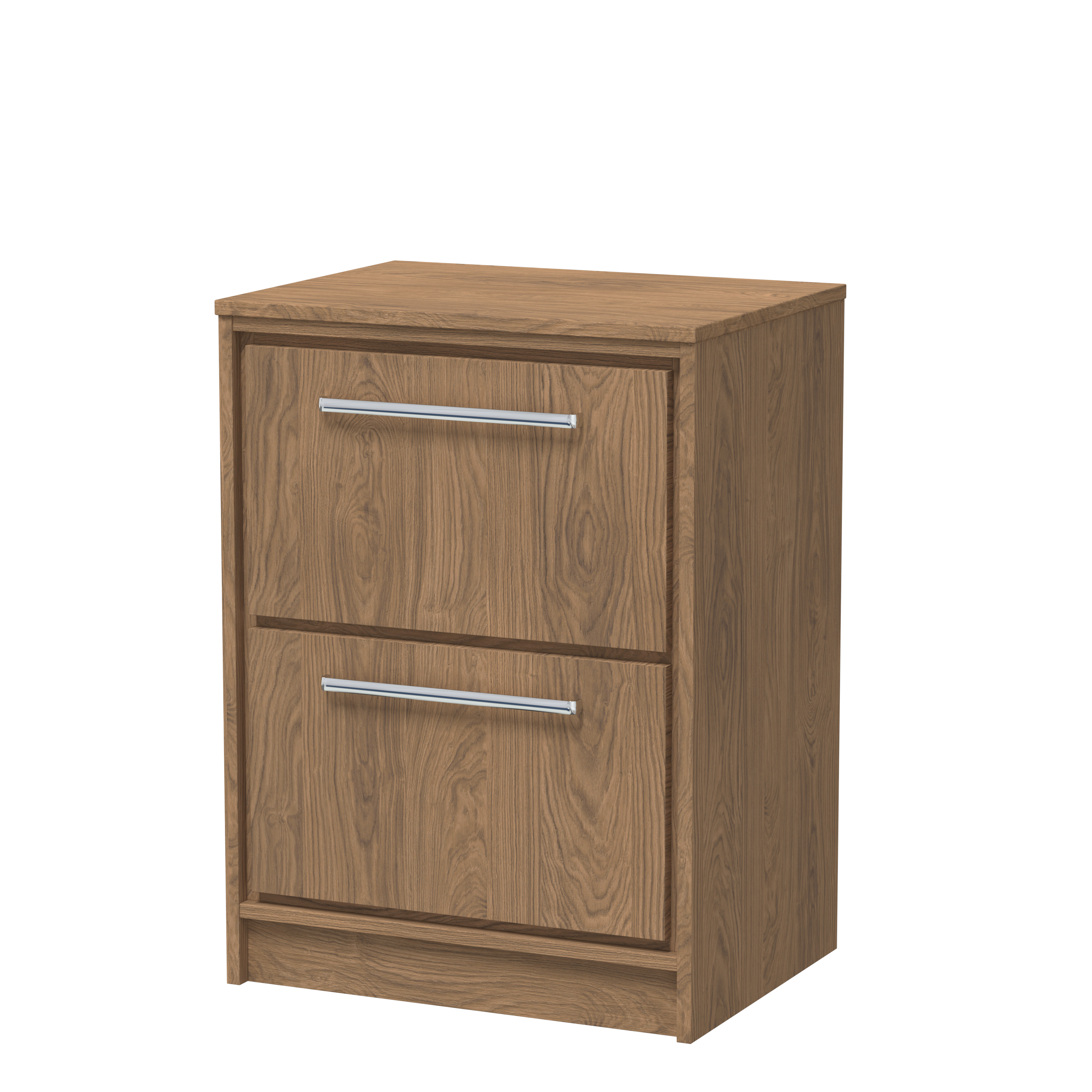 600mm Floor Standing 2-Drawer Vanity with Worktop