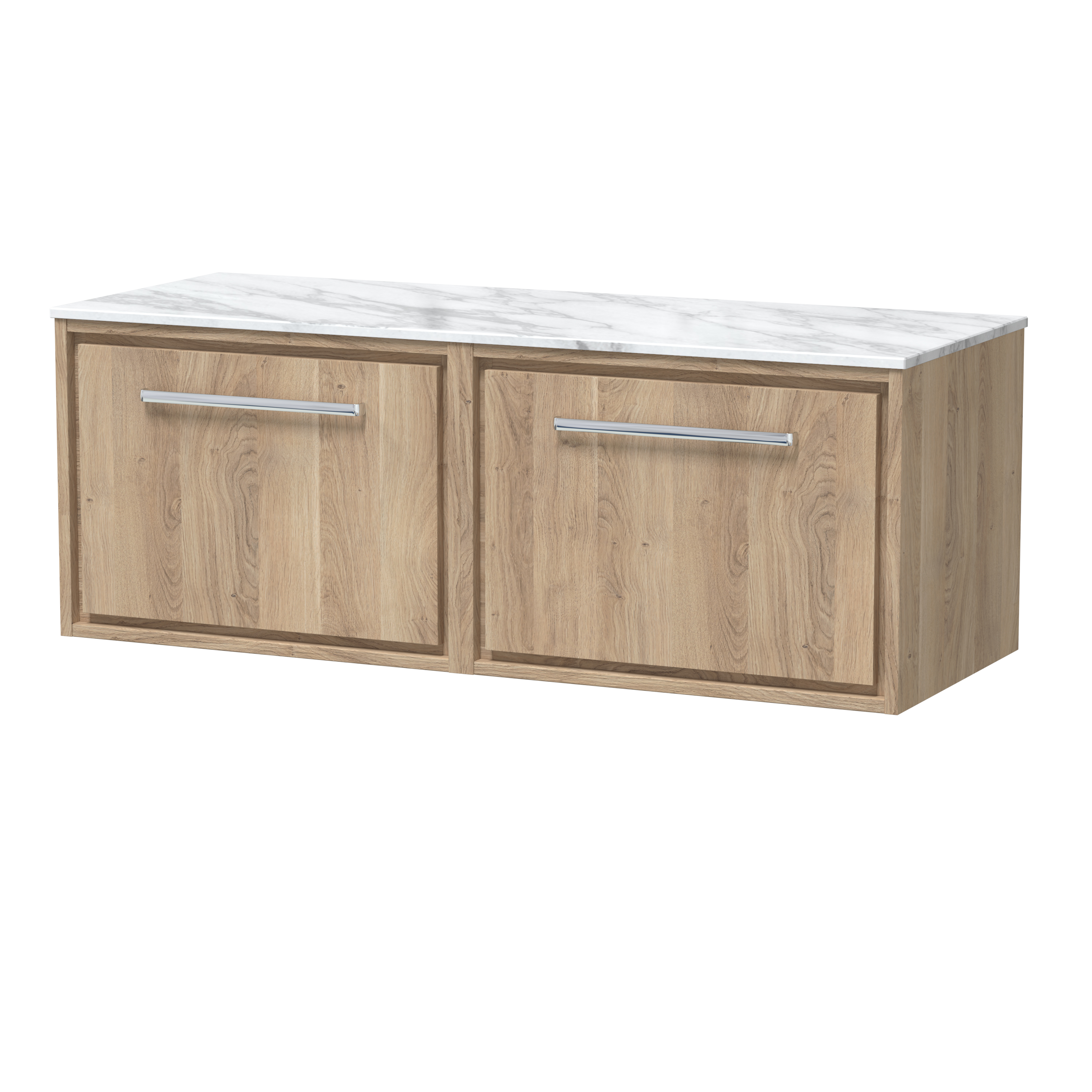 1200mm Wall Hung Single Drawer Vanity with Marble Worktop