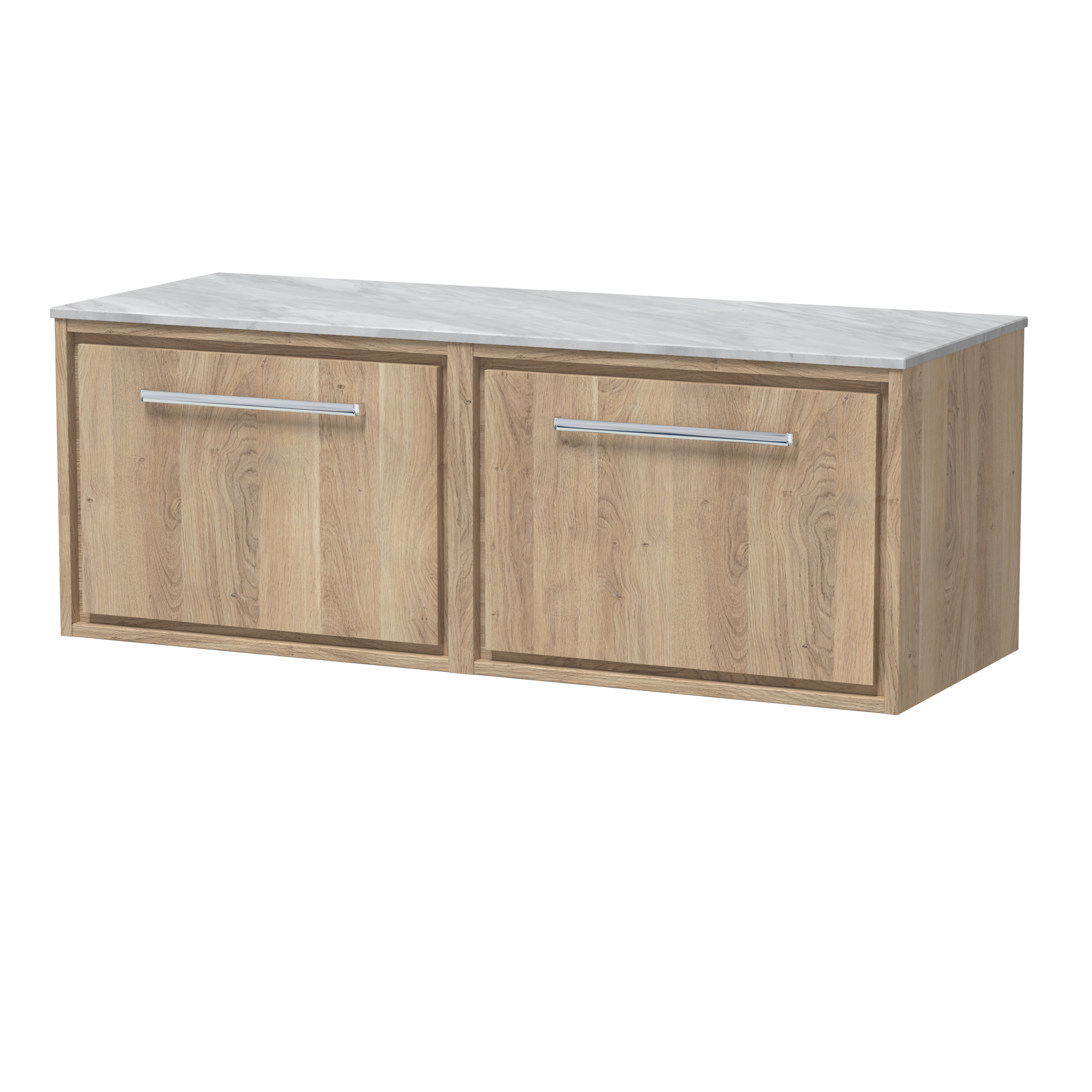 1200mm Wall Hung Single Drawer Vanity with Marble Worktop