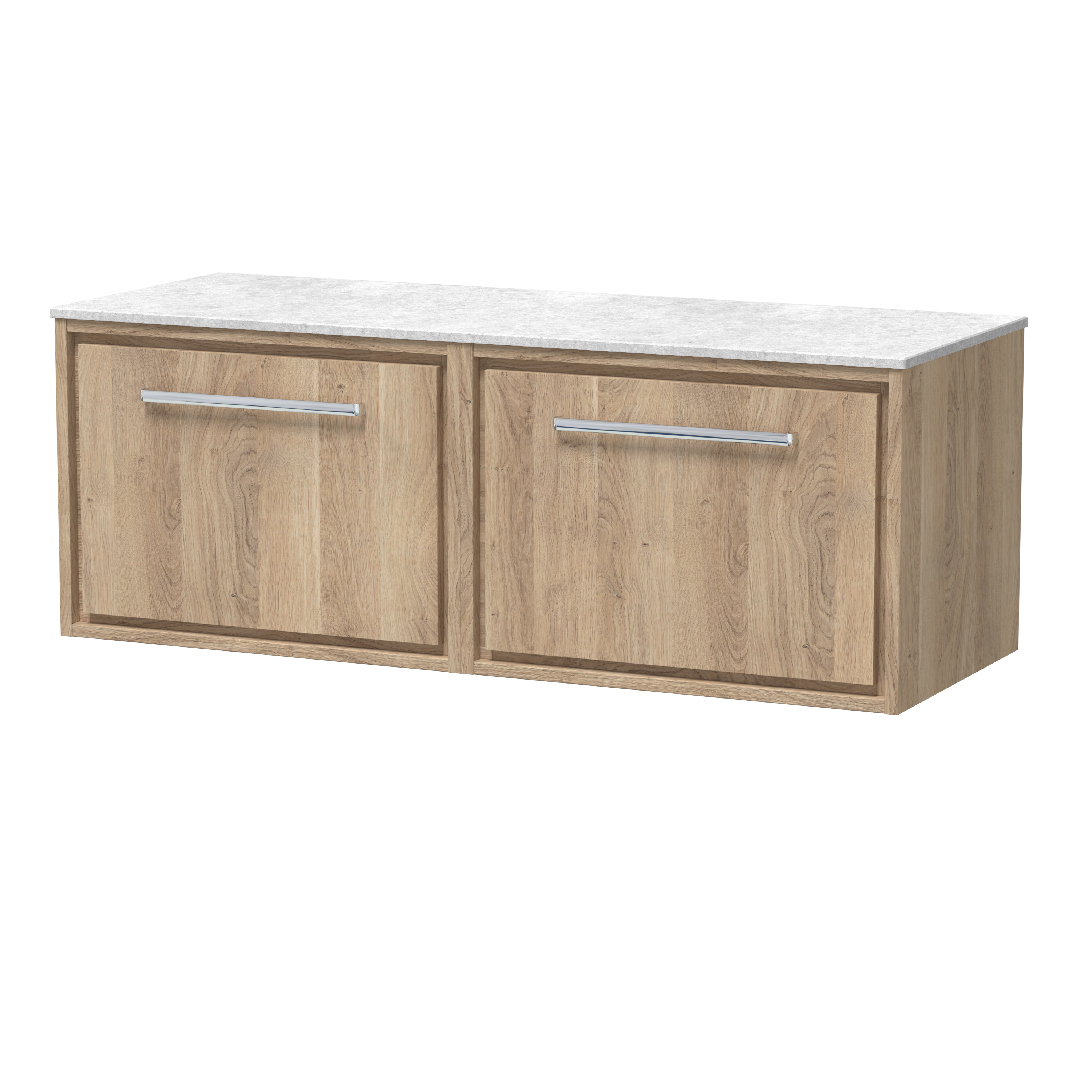 1200mm Wall Hung Single Drawer Vanity with Marble Worktop