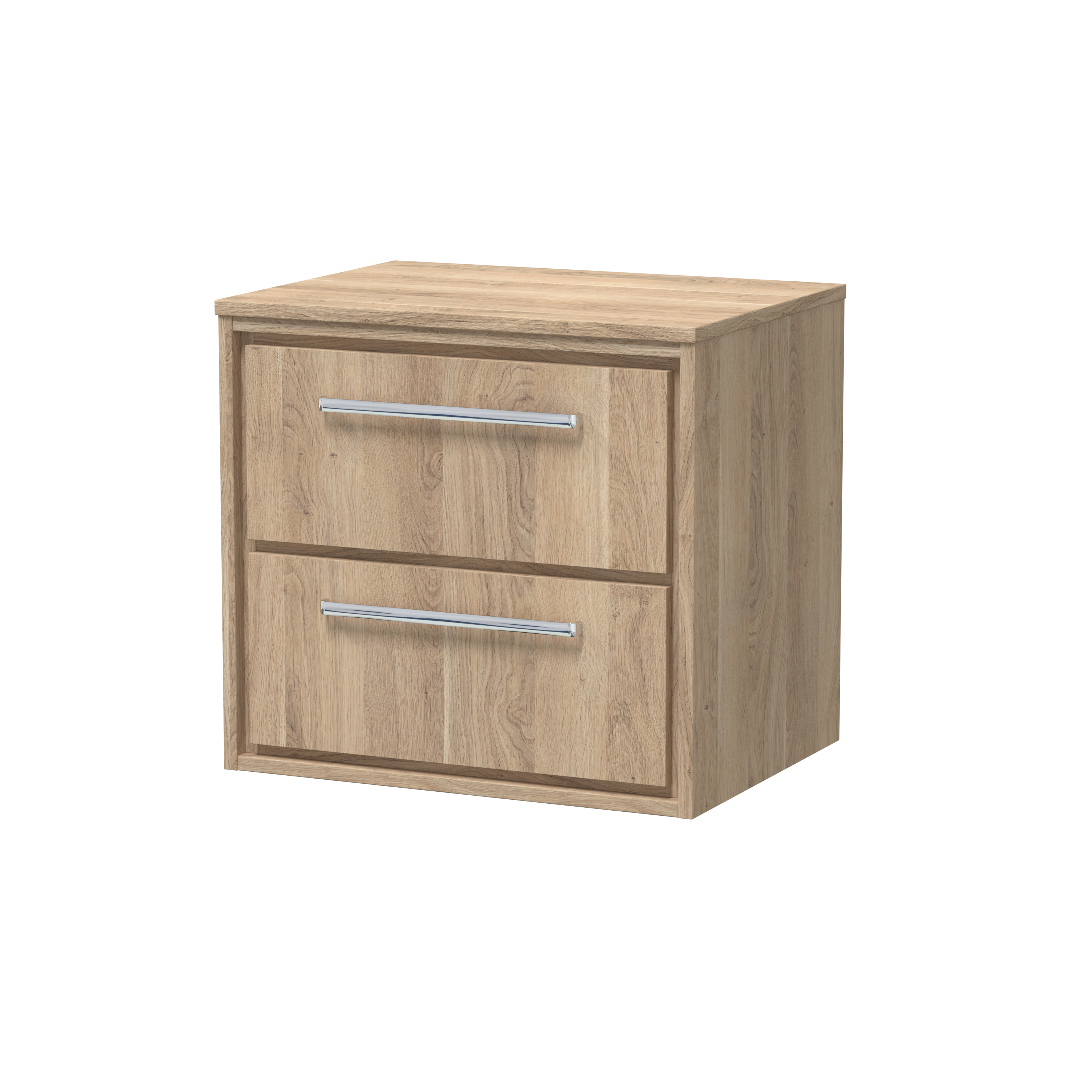 600mm Wall Hung 2-Drawer Vanity with Worktop