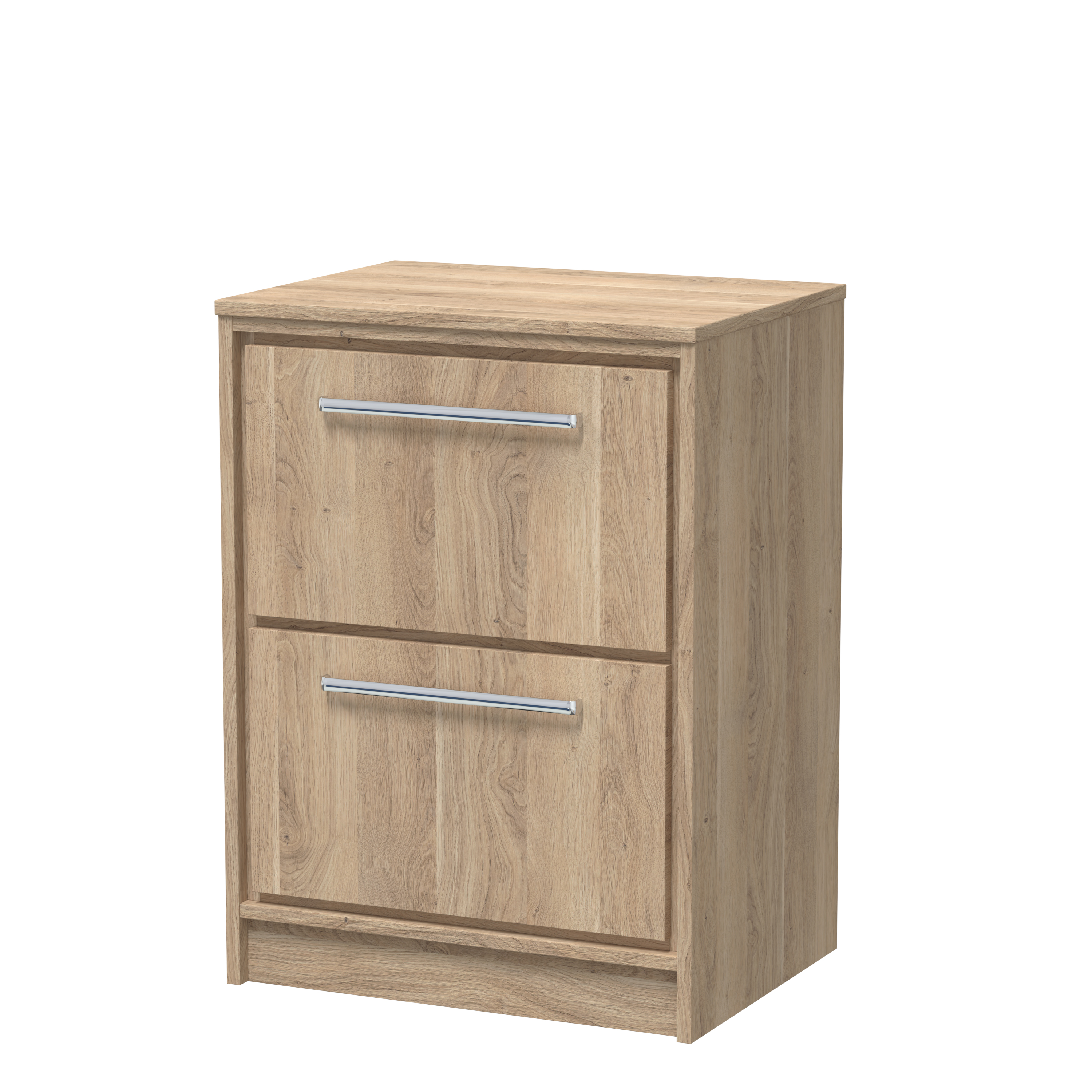 600mm Floor Standing 2-Drawer Vanity with Worktop