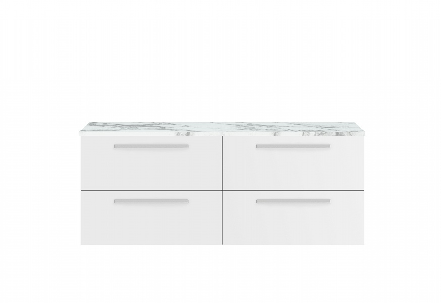 1400mm Wall Hung 4-Drawer Unit & Laminate Worktop