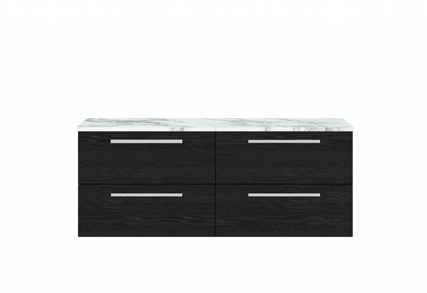 1400mm Wall Hung 4-Drawer Unit & Laminate Worktop