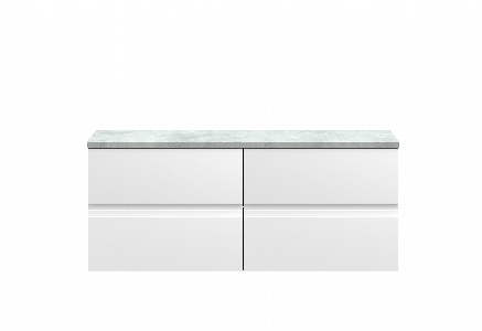 1200mm Wall Hung 4-Drawer Unit & Laminate Worktop