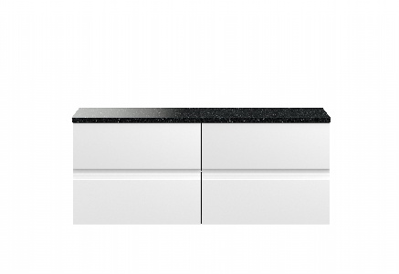 1200mm Wall Hung 4-Drawer Unit & Laminate Worktop