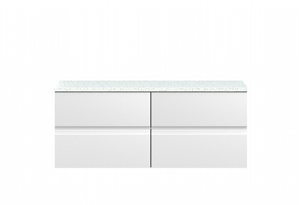 1200mm Wall Hung 4-Drawer Unit & Laminate Worktop