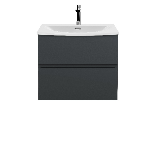 600mm Wall Hung 2 Drawer Vanity & Worktop