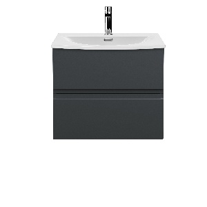 600mm Wall Hung 2 Drawer Vanity & Worktop