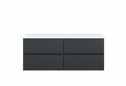 1200mm Wall Hung 4-Drawer Unit & Laminate Worktop