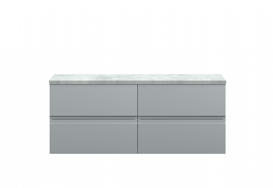 1200mm Wall Hung 4-Drawer Unit & Laminate Worktop