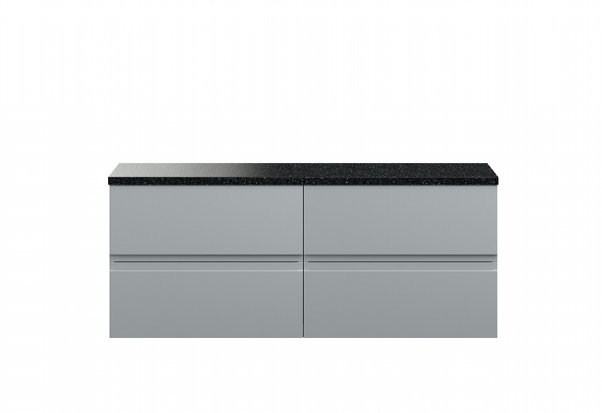 1200mm Wall Hung 4-Drawer Unit & Laminate Worktop