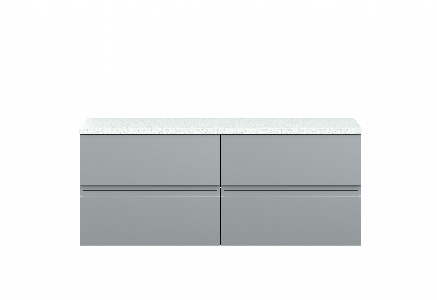 1200mm Wall Hung 4-Drawer Unit & Laminate Worktop