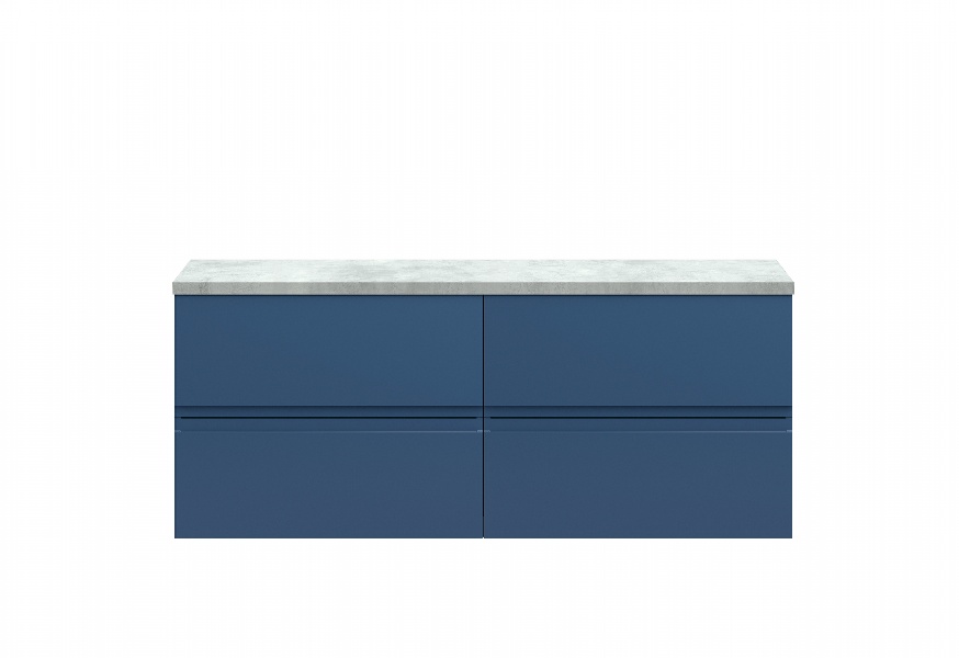 1200mm Wall Hung 4-Drawer Unit & Laminate Worktop