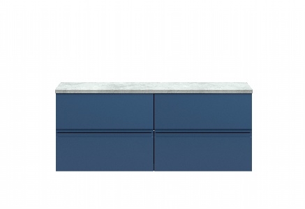 1200mm Wall Hung 4-Drawer Unit & Laminate Worktop