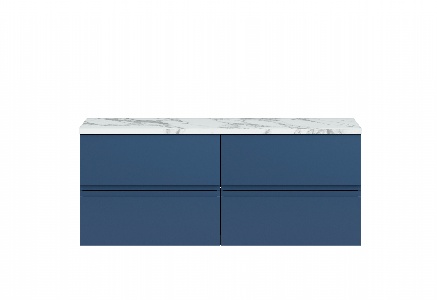 1200mm Wall Hung 4-Drawer Unit & Laminate Worktop