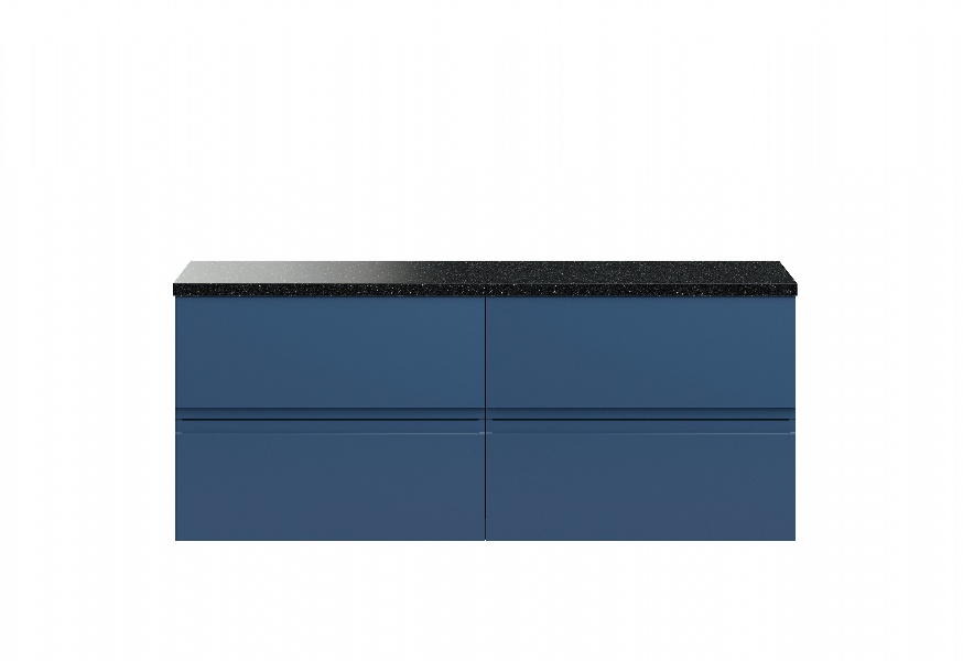 1200mm Wall Hung 4-Drawer Unit & Laminate Worktop