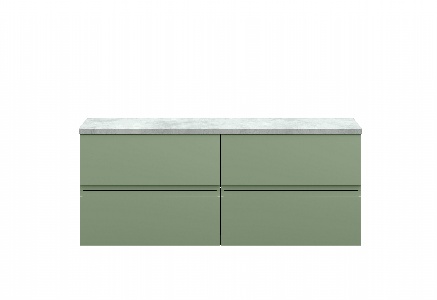 1200mm Wall Hung 4-Drawer Unit & Laminate Worktop