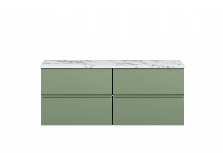 1200mm Wall Hung 4-Drawer Unit & Laminate Worktop