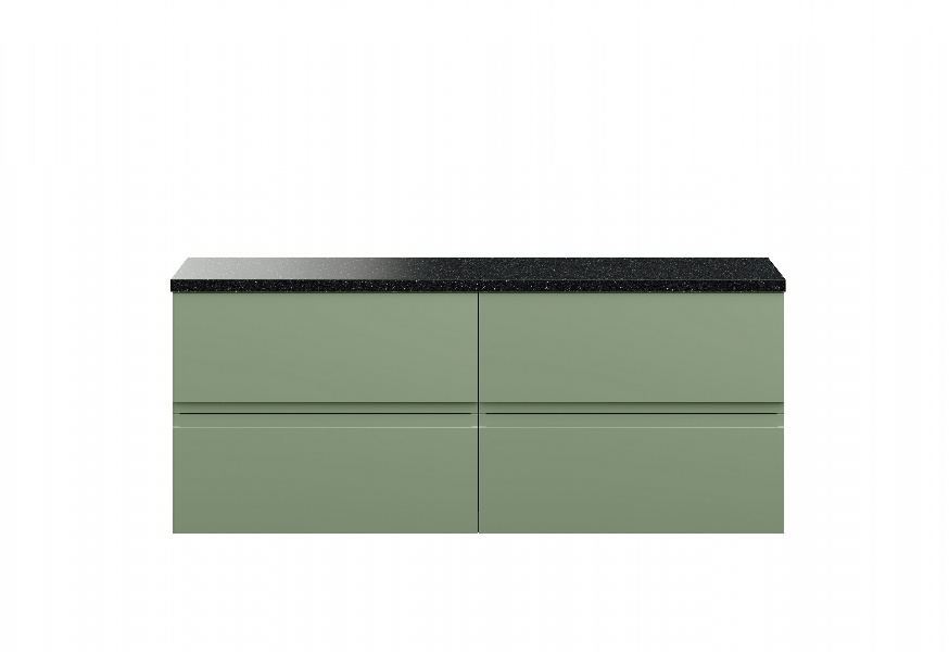 1200mm Wall Hung 4-Drawer Unit & Laminate Worktop