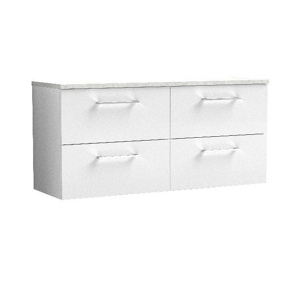 1200mm Wall Hung 4-Drawer Vanity & Laminate Worktop