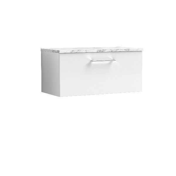 800mm Wall Hung 1-Drawer Vanity & Laminate Worktop