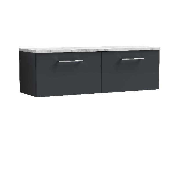 1200mm Wall Hung 2-Drawer Vanity & Laminate Worktop