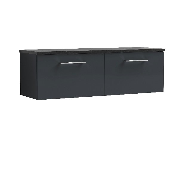 1200mm Wall Hung 2-Drawer Vanity & Laminate Worktop