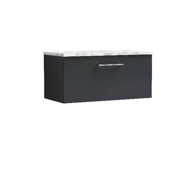 800mm Wall Hung 1-Drawer Vanity & Laminate Worktop