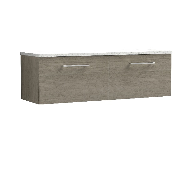 1200mm Wall Hung 2-Drawer Vanity & Laminate Worktop