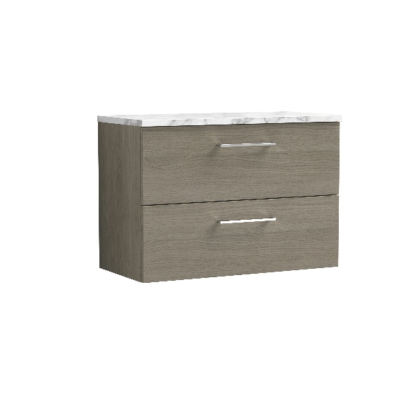 800mm Wall Hung 2-Drawer Vanity & Laminate Worktop