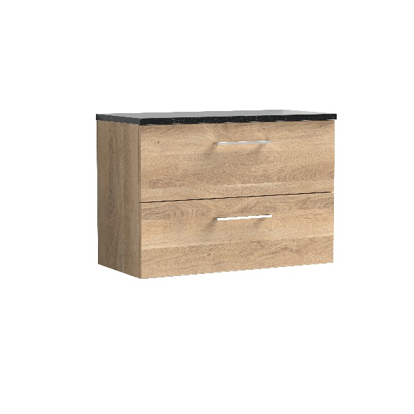 800mm Wall Hung 2-Drawer Vanity & Laminate Worktop