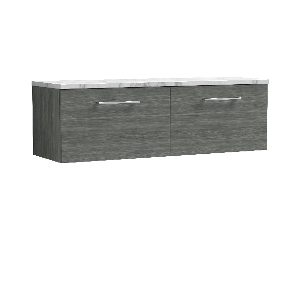 1200mm Wall Hung 2-Drawer Vanity & Laminate Worktop