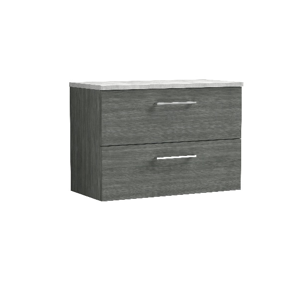 800mm Wall Hung 2 Drawer Vanity & Laminate Top