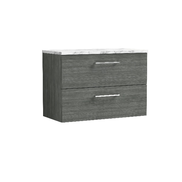 800mm Wall Hung 2-Drawer Vanity & Laminate Worktop