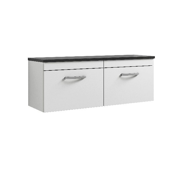 1200mm Wall Hung 2-Drawer Unit & Laminate Worktop