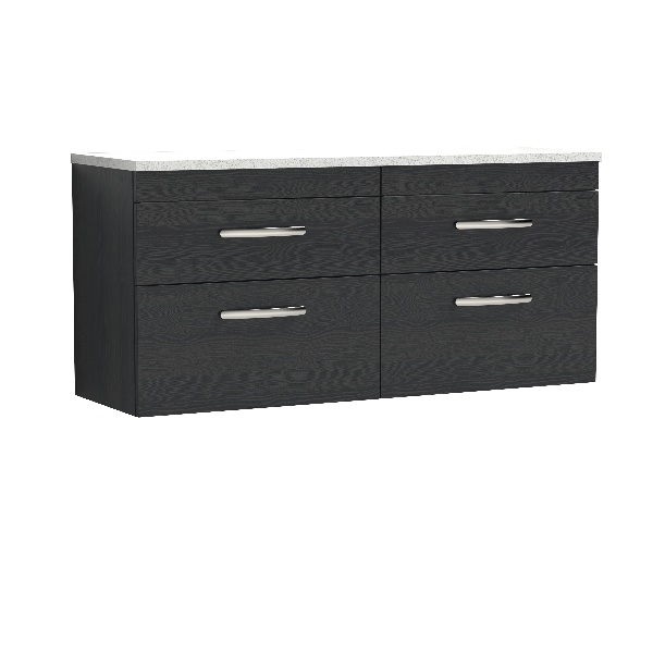 1200mm Wall Hung 4-Drawer Unit & Laminate Worktop