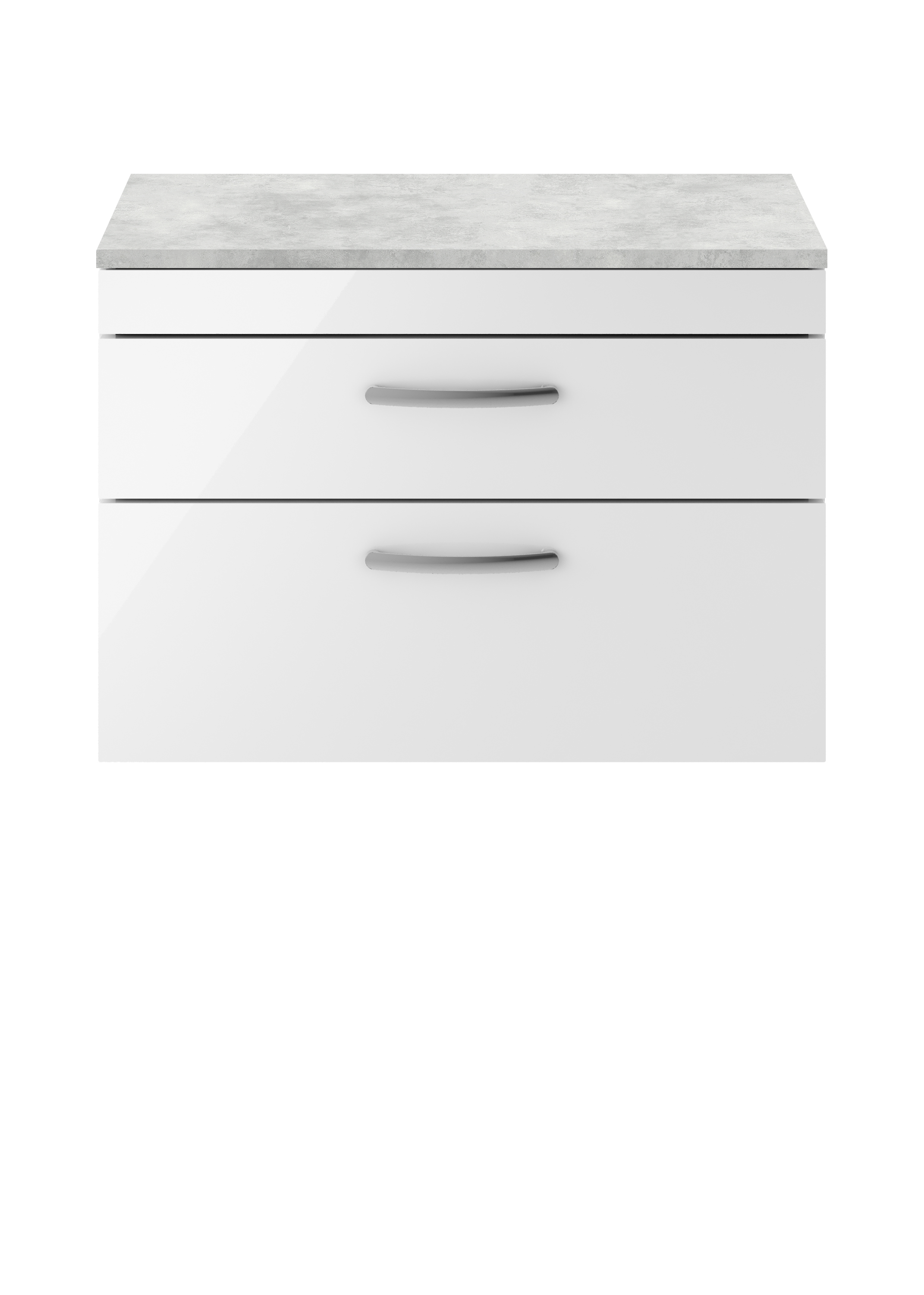 800mm Wall Hung Vanity With Grey Worktop