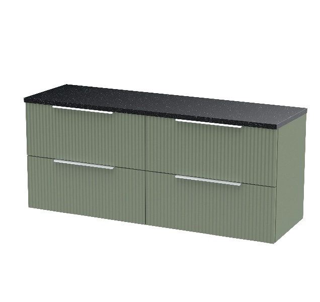 1200 Wall Hung 4-Drawer Vanity & Laminate Worktop