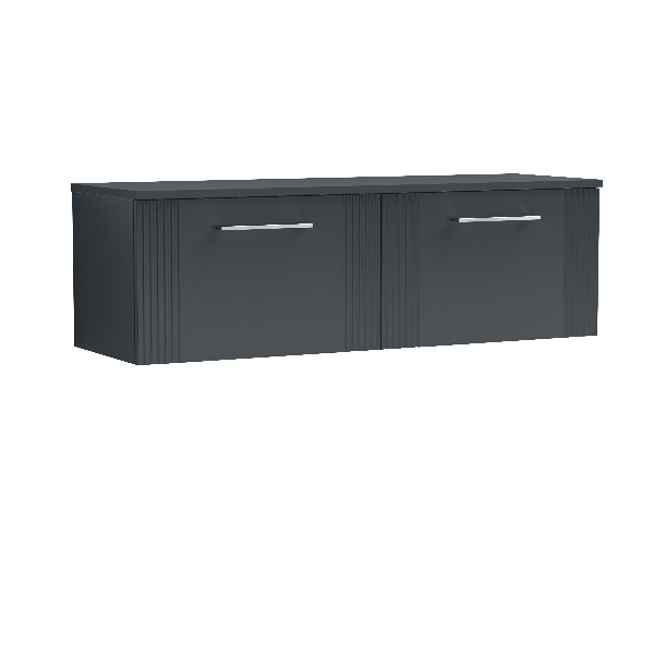 1200mm Wall Hung 2 Drawer Vanity & Worktop