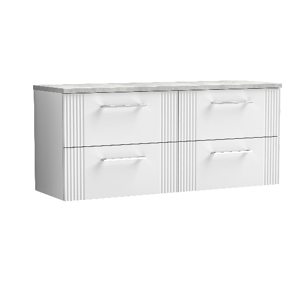 1200 Wall Hung 4-Drawer Vanity & Laminate Worktop