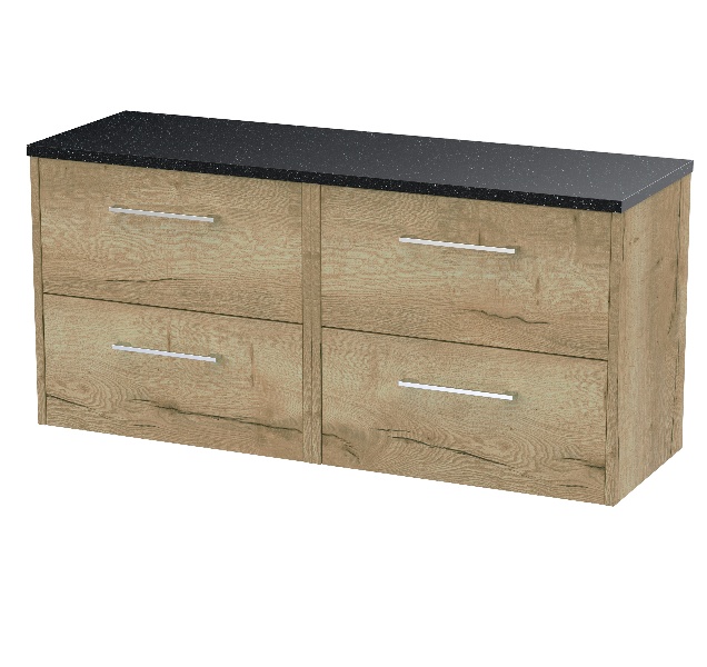 1200 Wall Hung 4-Drawer Vanity & Laminate Worktop