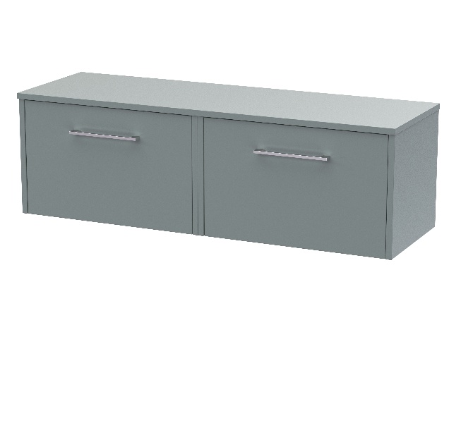 1200mm Wall Hung 2 Drawer Vanity & Worktop