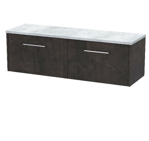 1200 Wall Hung 2-Drawer Vanity & Laminate Worktop