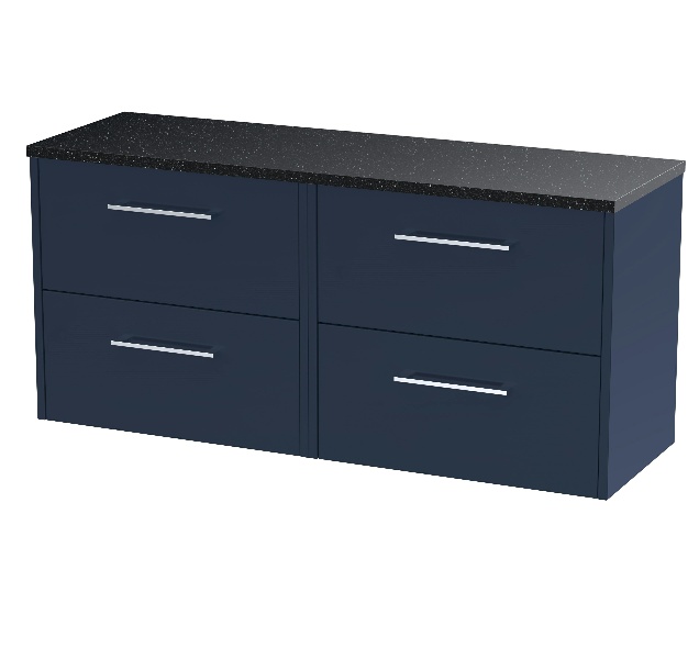 1200 Wall Hung 4-Drawer Vanity & Laminate Worktop