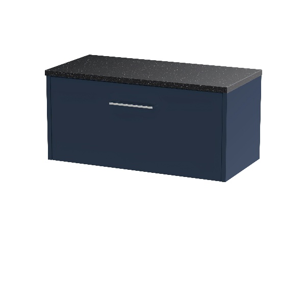 800mm Wall Hung Single Drawer Vanity & Laminate Worktop